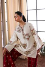 Ethnic - 2pcs Lawn  Emb With Emb Trouser - 821 - Image 3