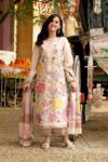 Aneela's - 3pcs Chicken Lawn Embroidered With Diamond Printed Dupatta - 811