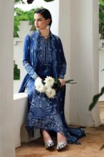 Qalamkar - 3pcs Lawn Embroidered With Diamond Printed Dupatta - 397 - Image 6