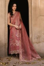 Fiona - 3pcs Chicken Kari Emb Lawn With Khaadi  Net Emb Dupatta - 818 - Image 2