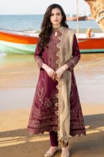 Jazmin - 3pcs Lawn  Embroidered With Diamond Printed Dupatta - 4167