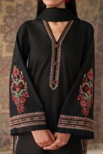 Batik - 3pcs Lawn Emb With Diamond Printed Dupatta - 0105 - Image 3