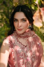 Fiona - 3pcs Chicken Kari Emb Lawn With Khaadi  Net Emb Dupatta - 818 - Image 5