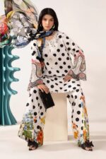 Maria B – 3pcs Lawn Printed With Ready To Wear Chiffon Dupatta – 646/W - Image 2