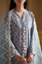 Cross Stitch - 3pcs Lawn Embroidered With Chiffon Emb Dupatta - 3466 - Image 3