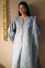 Cross Stitch - 3pcs Lawn Embroidered With Chiffon Emb Dupatta - 3466 - Image 5
