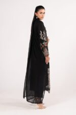 Maria B - 3pcs Chicken Kari Lawn Emb With Ready To Wear Chiffon Dupatta - 399 - Image 9