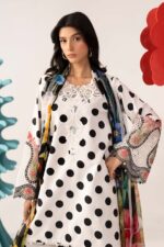 Maria B – 3pcs Lawn Printed With Ready To Wear Chiffon Dupatta – 646/W - Image 8