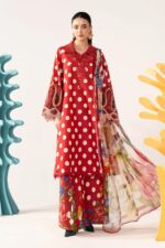 Maria B – 3pcs Lawn Printed With Ready To Wear Chiffon Dupatta – 646/R