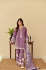 Batik - 3pcs Lawn Embroidered With Diamond Printed Dupatta - 956