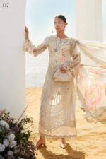 Maria B - 3pcs Chicken Kari Lawn Emb With Diamond Dupatta - 398