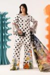 Maria B – 3pcs Lawn Printed With Ready To Wear Chiffon Dupatta – 646/W