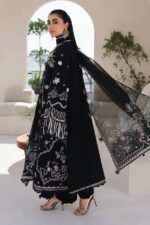 Qalamkar - 3pcs Lawn Emb With Ready To Wear Chiffon Emb Dupatta - 402 - Image 7
