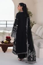 Qalamkar - 3pcs Lawn Emb With Ready To Wear Chiffon Emb Dupatta - 402 - Image 6