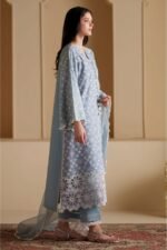 Cross Stitch - 3pcs Lawn Embroidered With Chiffon Emb Dupatta - 3466 - Image 2