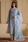 Cross Stitch - 3pcs Lawn Embroidered With Chiffon Emb Dupatta - 3466