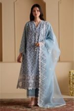 Cross Stitch - 3pcs Lawn Embroidered With Chiffon Emb Dupatta - 3466