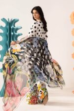Maria B – 3pcs Lawn Printed With Ready To Wear Chiffon Dupatta – 646/W - Image 7