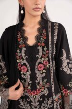 Maria B - 3pcs Chicken Kari Lawn Emb With Ready To Wear Chiffon Dupatta - 399 - Image 4
