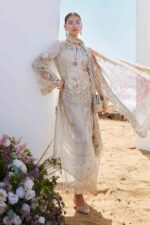 Maria B - 3pcs Chicken Kari Lawn Emb With Diamond Dupatta - 398 - Image 3