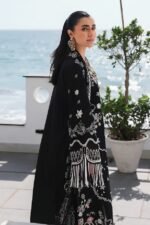 Qalamkar - 3pcs Lawn Emb With Ready To Wear Chiffon Emb Dupatta - 402 - Image 9
