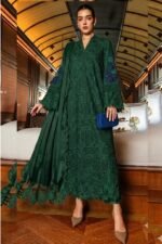 Maria B – 3pcs Chicken Kari Lawn Emb With Chiffon Emb Dupatta – 985/G