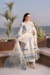 Aneela's - 3pcs Chicken Kari Lawn Emb With Ready To Wear Khaadi Net Dupatta - 7372
