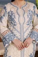 Aneela's - 3pcs Chicken Kari Lawn Emb With Ready To Wear Khaadi Net Dupatta - 7372 - Image 3
