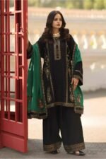 Charizma - 3pcs Dhanak Emb With Ready To Wear Dhanak Shawl - 865 - Image 2