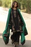 Charizma - 3pcs Dhanak Emb With Ready To Wear Dhanak Shawl - 865