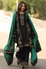 Charizma - 3pcs Dhanak Emb With Ready To Wear Dhanak Shawl - 865