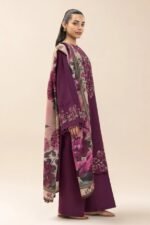 Beechtree - 3pcs Dhanak Embroidered With Wool Printed Shawl - 840 - Image 3