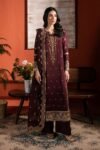 Asim Jofa - 3pcs Dhanak Embroidered With Dhanak Emb Shawl - 3200
