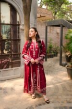 Aneela's - 3pcs Dhanak Embroidered With Dhanak Emb Shawl - 855 - Image 7