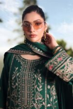 Maria B - 3pcs Dhanak Embroidered With Dhanak Emb Shawl - 837 - Image 4