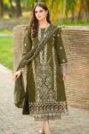 Libas - 3pcs Dhanak Embroidered With Dhanak Emb Shawl - 3542