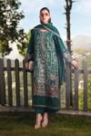 Maria B - 3pcs Dhanak Embroidered With Dhanak Emb Shawl - 837