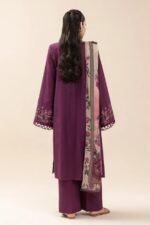 Beechtree - 3pcs Dhanak Embroidered With Wool Printed Shawl - 840 - Image 4