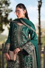 Maria B - 3pcs Dhanak Embroidered With Dhanak Emb Shawl - 837 - Image 3