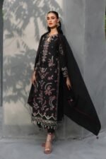 Edenrobe - 3pcs Dhanak Embroidered With Ready To Wear Dhanak Shawl - 839 - Image 2