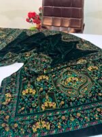 Velvet Printed Winter Shawl 2.5 Yards – Article# 01/Green - Image 3