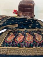 Velvet Printed Winter Shawl 2.5 Yards – Article# 09/Zinc - Image 3