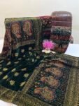 Velvet Printed Winter Shawl 2.5 Yards – Article# 09/Green