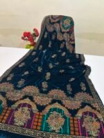 Velvet Printed Winter Shawl 2.5 Yards – Article# 08/Zinc - Image 2