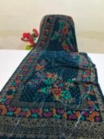 Velvet Printed Winter Shawl 2.5 Yards – Article# 07/Zinc - Image 2