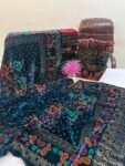 Velvet Printed Winter Shawl 2.5 Yards – Article# 07/Zinc