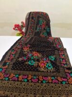 Velvet Printed Winter Shawl 2.5 Yards – Article# 07/Brown - Image 2