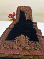 Velvet Printed Winter Shawl 2.5 Yards – Article# 02/Black