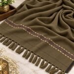 J. Men’s Winter Wool Shawl With Beautiful Kinari Emb – Mehndi
